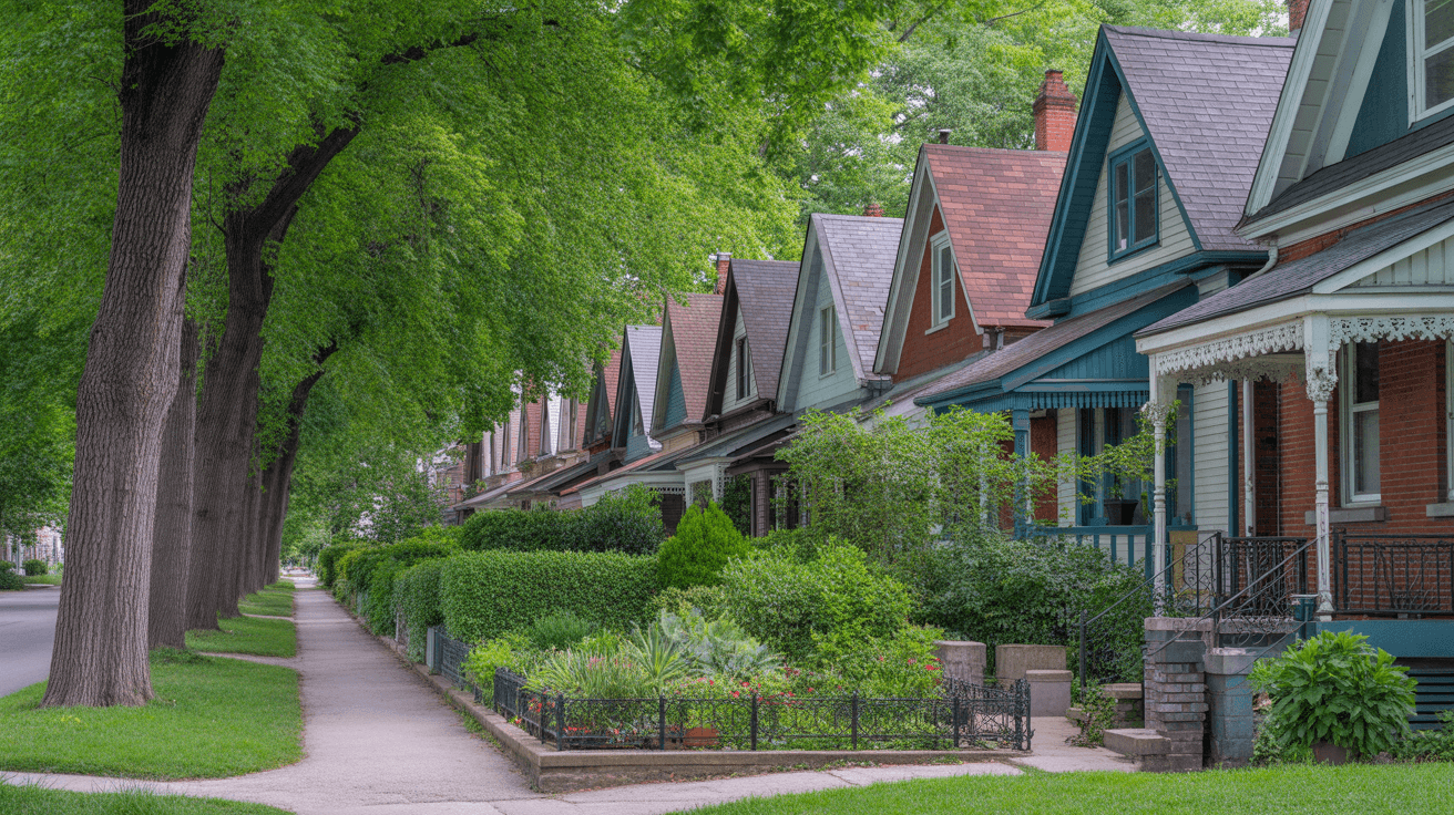 Rustic neighborhood in Toronto